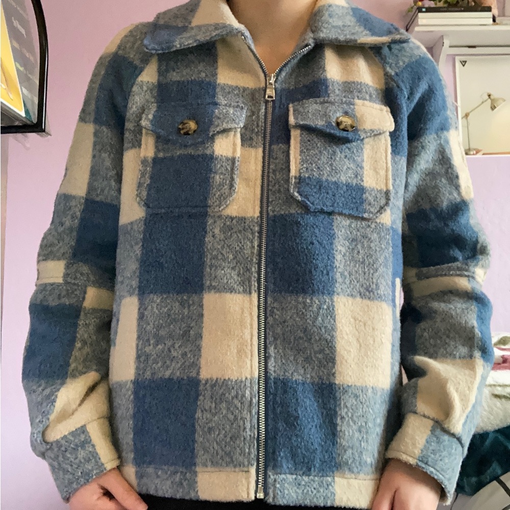 Avec Les Filles fuzzy zip up